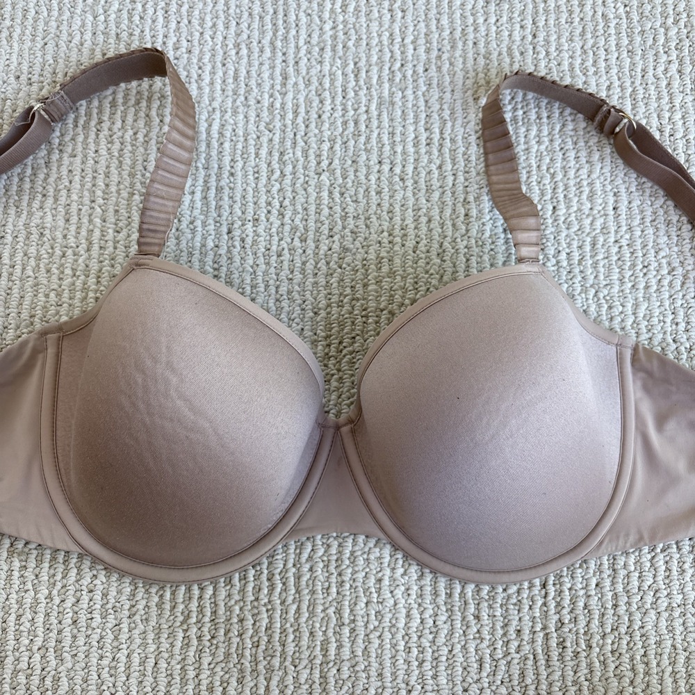 Thirdlove Women Bra 32E Beige 24/7 Classic T Shirt Underwired Strap lined